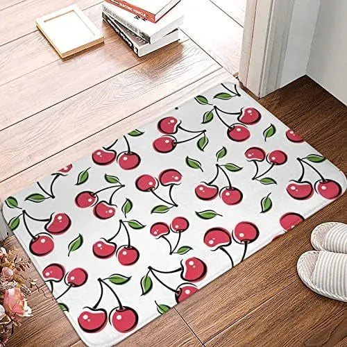 Household fashion flannel floor mat in sfq-beach starfish print, square shape, modern simplicity style, 60x90cm size