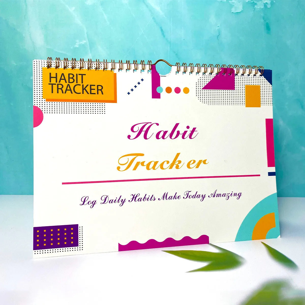 Habit tracking planning book in A4 size with multiple colour options