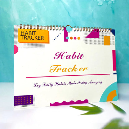Habit tracking planning book in A4 size with multiple colour options