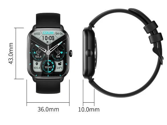 Full Screen Smartwatch with Heart Rate Monitoring in Black, Golden, and Silver