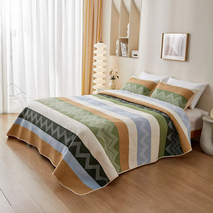 Cotton printed bed sheet set in modern simplicity style, sizes 200x220cm and 250x220cm, for a 2.2-metre bed