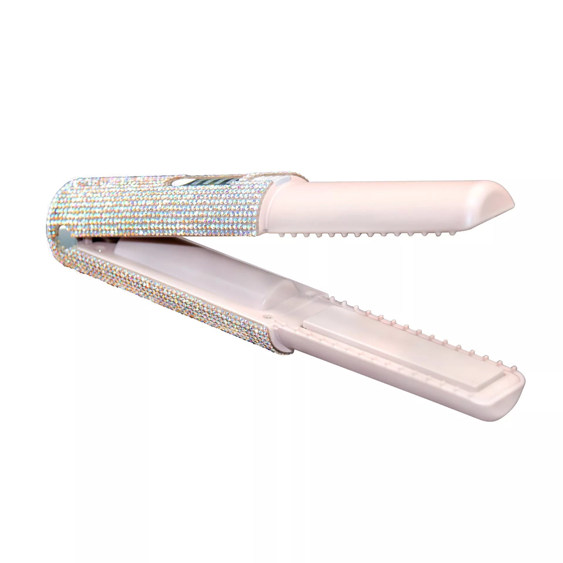 2-In-1 Electric USB Hair Straightening Brush with ceramic coating for healthy styling