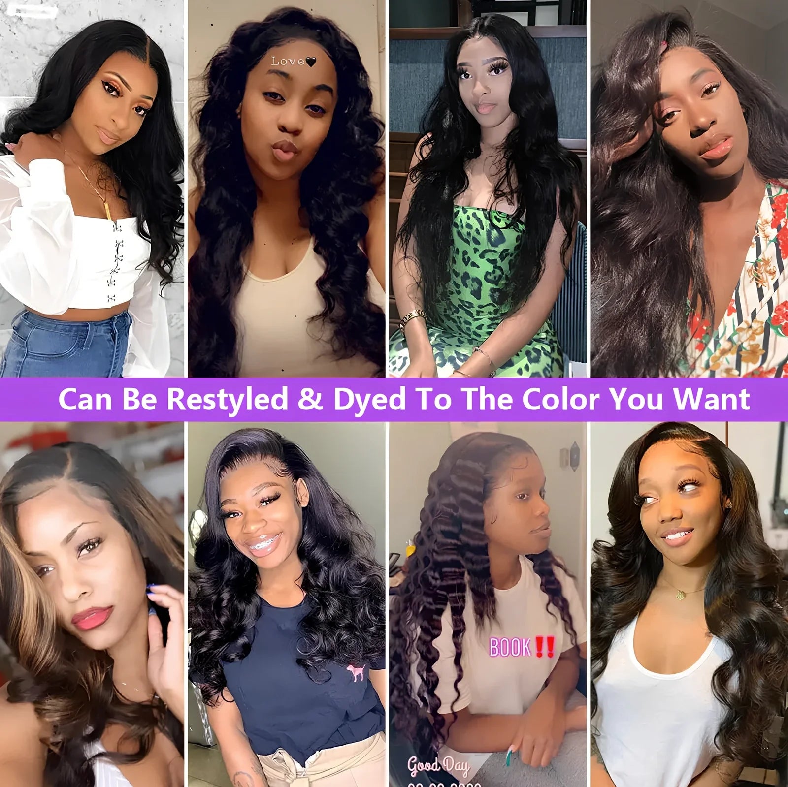 Brazilian human hair lace front wig with body wave texture showing natural hairline and 13x4 inch parting space