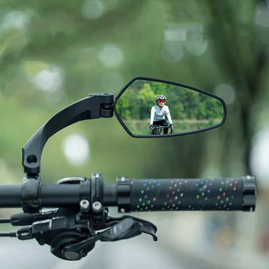 360° rotatable bike mirror with wide field of vision for handlebars 2-2.4cm in diameter