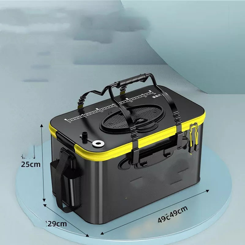 Thickened EVA Fish Protection Bucket with options for oxygen pump and multiple sizes