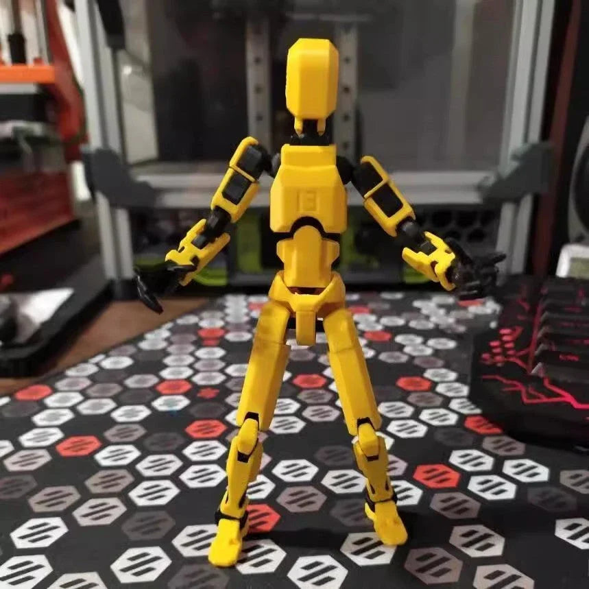 Versatile multi-jointed robotic action figure with customizable posing and design capabilities