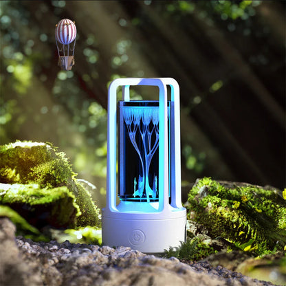 Stylish 2-in-1 Acrylic Lamp and Bluetooth Speaker with Touch Controls and Versatile Designs