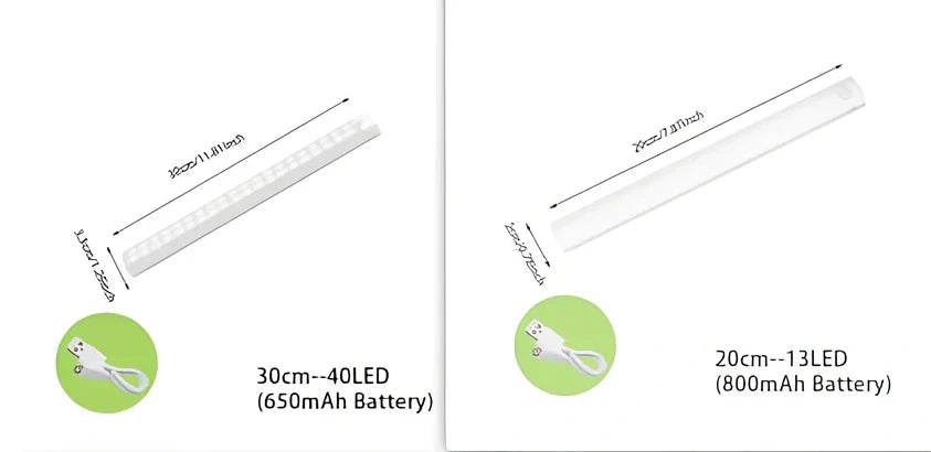 Stainless steel wireless LED motion sensor night light with magnetic wall mounting