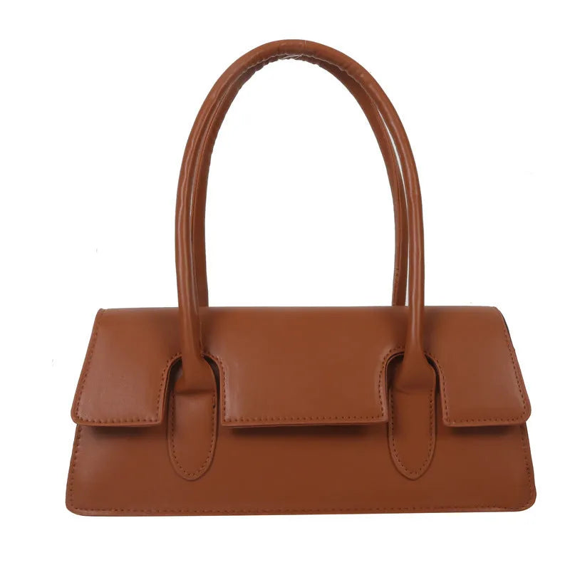 Women's PU small square shoulder bag in street trend style with document compartment