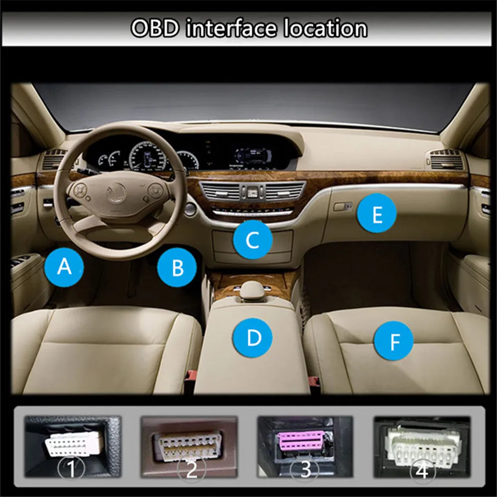 X1 Automotive OBD diagnostic instrument with metal housing and LED display, shown with power cord.