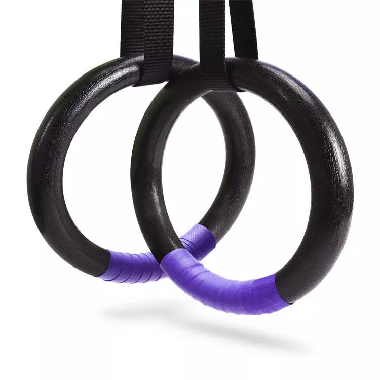 Adjustable pull-up rings for fitness training with durable ABS construction