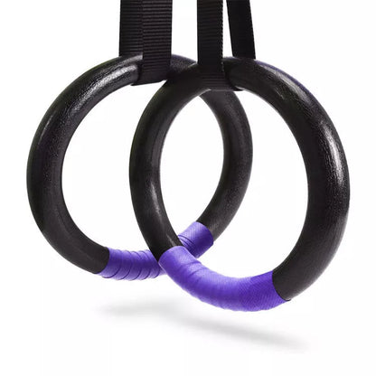Adjustable pull-up rings for fitness training with durable ABS construction