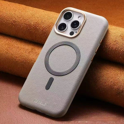 Triangle shield magnetic suction phone case in black with shockproof protection for iPhone