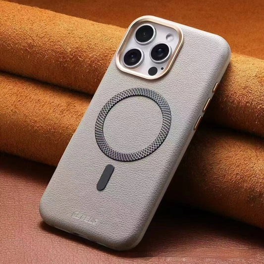 Triangle shield magnetic suction phone case in black with shockproof protection for iPhone