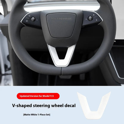 White plastic steering wheel patch cover for car interior renewal and scratch protection