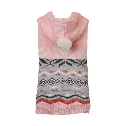 Classic diamond pattern pet sweater for dogs and cats in acrylic knit