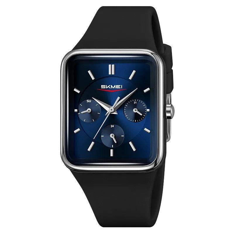 Square silicone digital waterproof watch for girls in multiple colour combinations