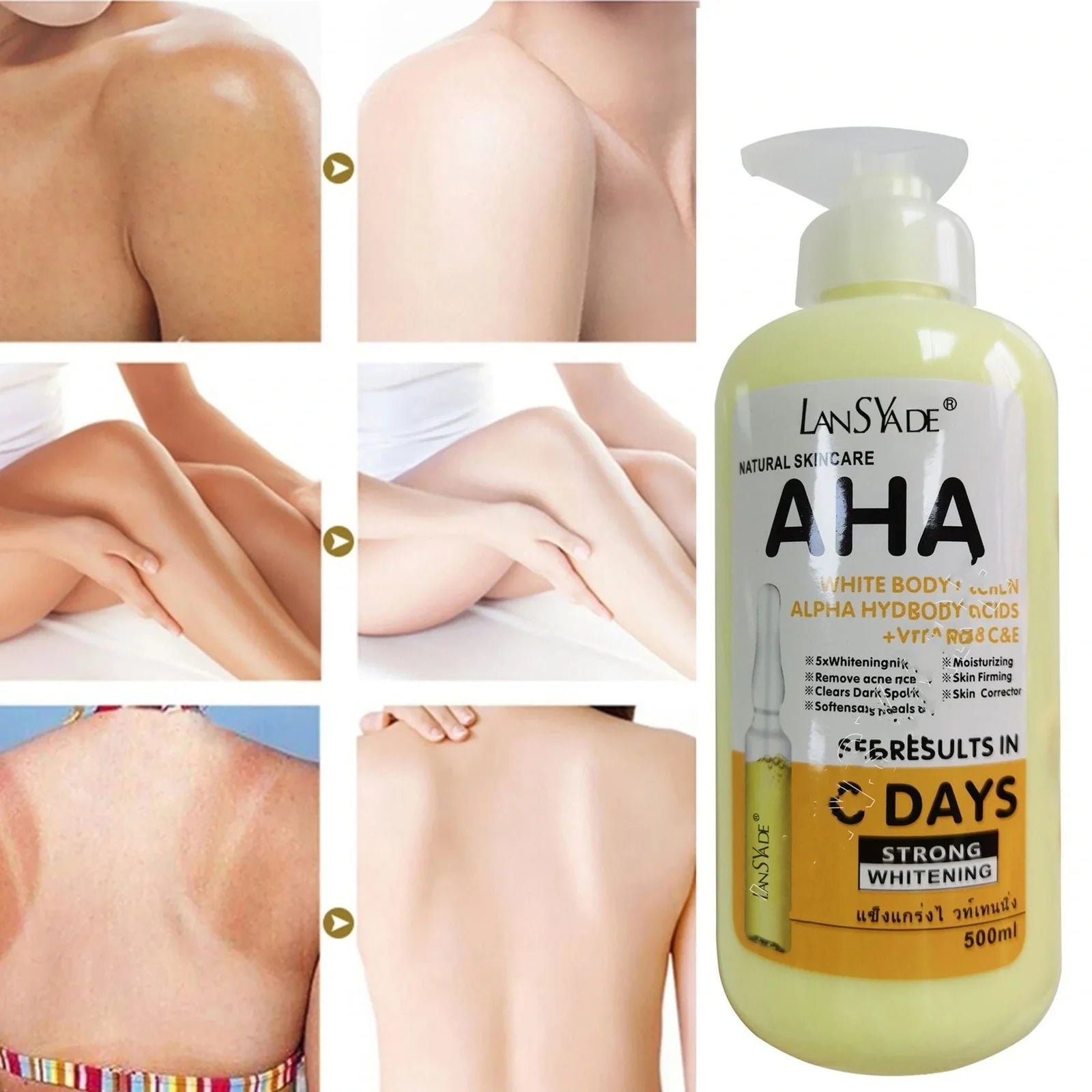 500ml Tartaric Acid VC Lotion bottle for skin brightening and moisturising