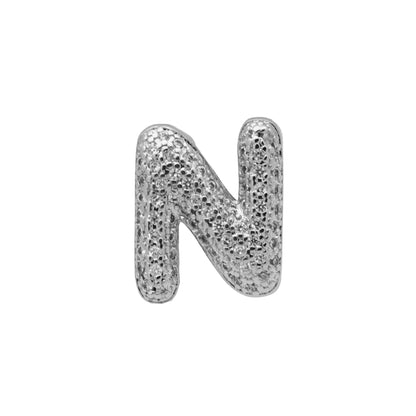 Retro style copper bracelet with English letter charm featuring micro inlaid zirconium stones in gold plating