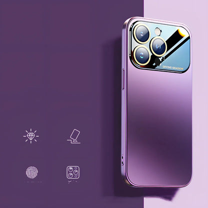 Frosted silicone iPhone case showing matte finish and shockproof design for device protection