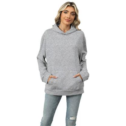 Casual Hooded Pocket Sweatshirt for Women in various colors