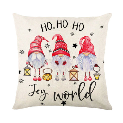 Festive throw pillow covers with various snowflake designs for Christmas home decor