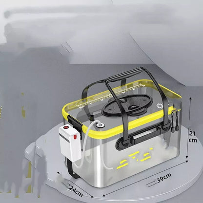 Thickened EVA Fish Protection Bucket with options for oxygen pump and multiple sizes