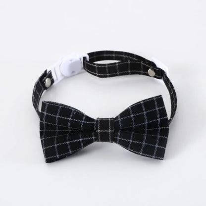Pet hair band with bow tie in British style, 18cm elastic circumference for pets 2.50-10.00 kg