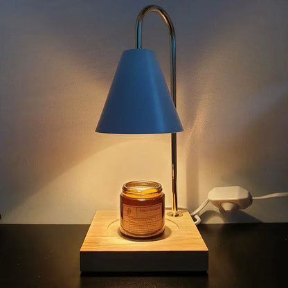 Electric wax melt warmer lamp with stepless dimming, cold rolled steel body, 15 x 33.5 cm, GU10 bulb