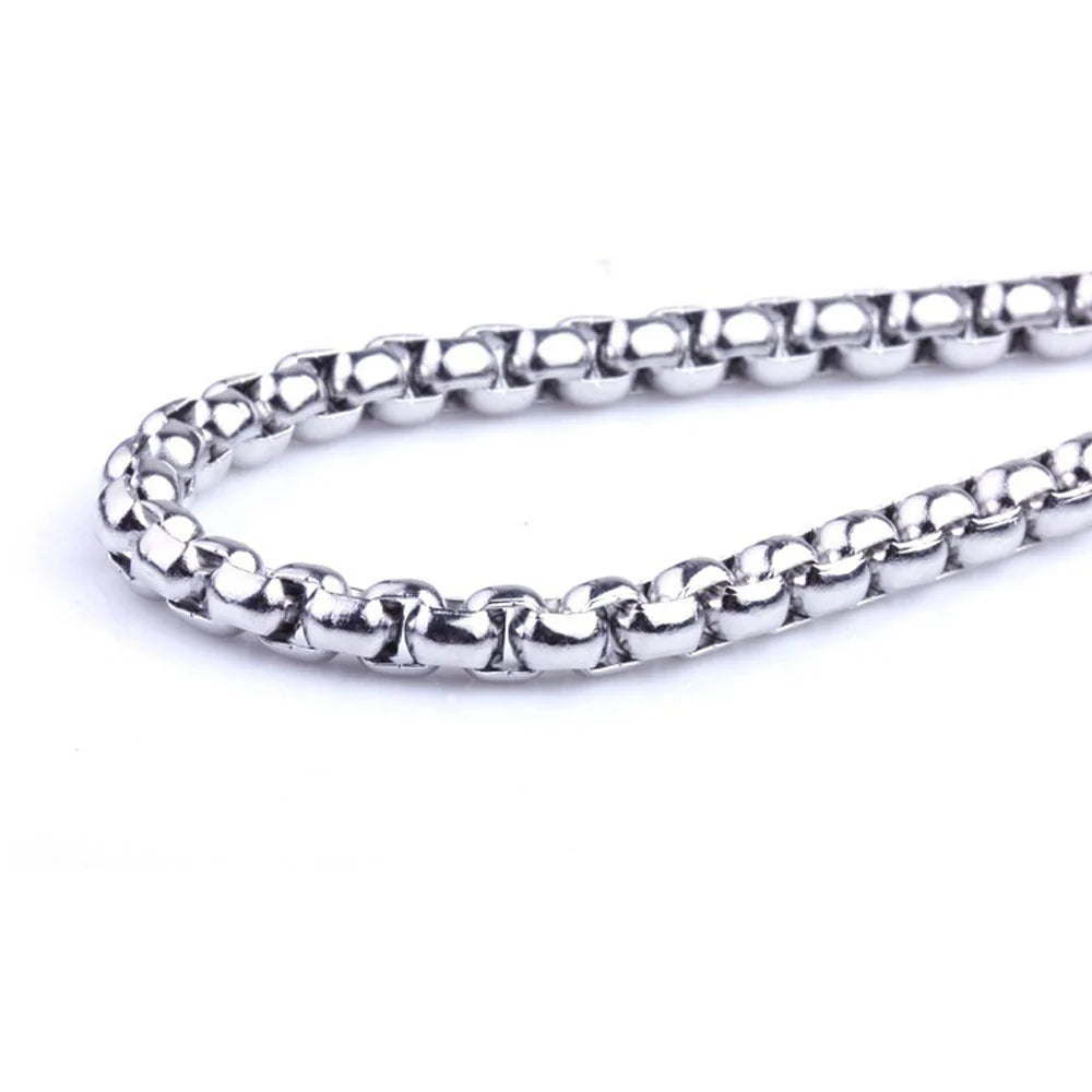 Vintage titanium steel fish hook pendant with snake chain, perfect for unisex fashion.