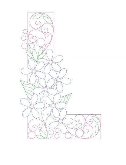 Paper Filigree Painting Kit - Letters for detailed art projects, includes A-Z templates