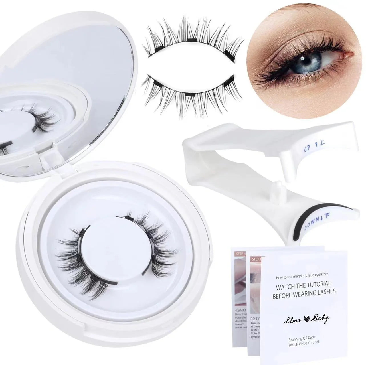 Magnetic Suction False Eyelashes in various styles and options for customizable glamour