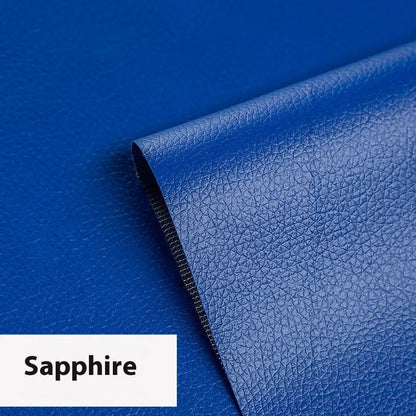 Self-adhesive leather repair patch 50cm x 138cm 0.5mm PVC in black for sofa and car seat