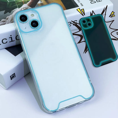 Glow-in-the-dark soft TPU iPhone case in green, orange, blue, yellow, or pink on an iPhone