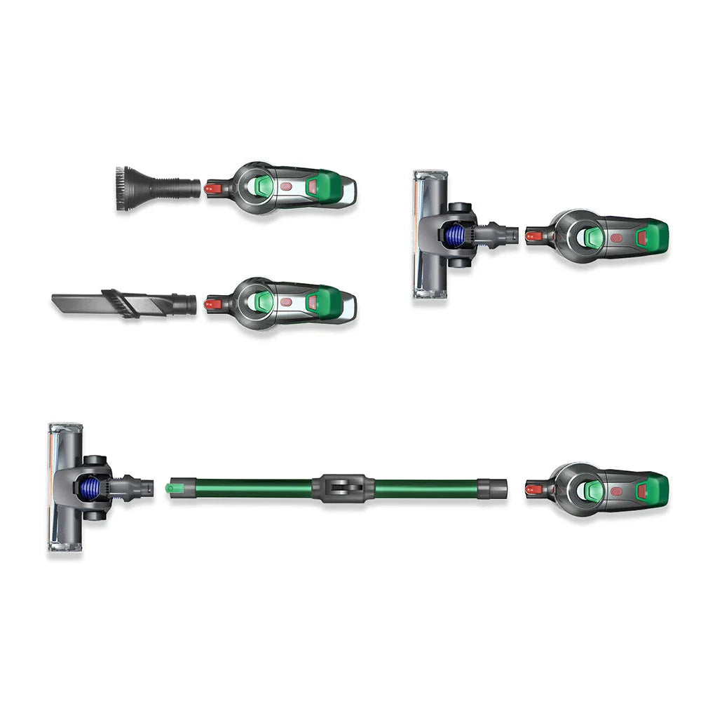 Powerful cordless vacuum cleaner with flexible hose for versatile cleaning in home, vehicle, and mattress