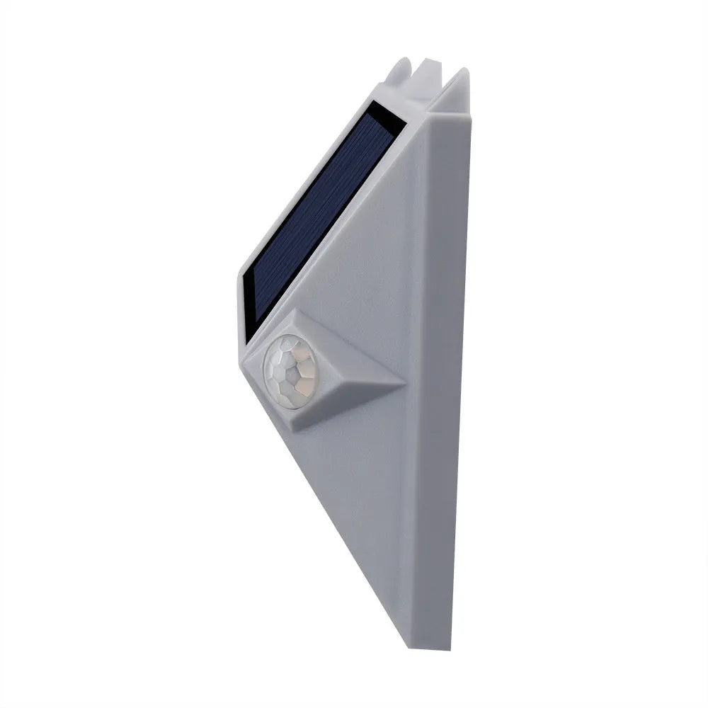 Solar outdoor human body induction step light with abstract design for steps and pathways