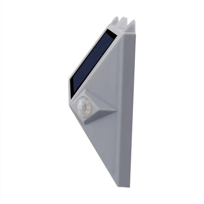 Solar outdoor human body induction step light with abstract design for steps and pathways