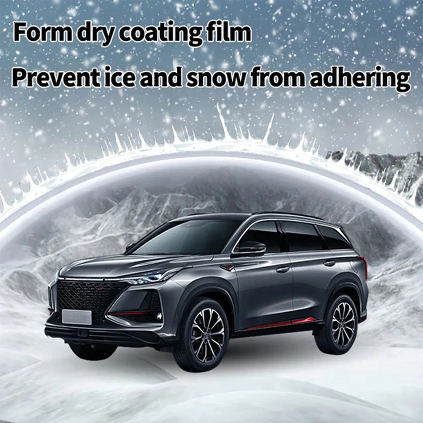 Hydrophobic nano coating car snow brush with PE construction for winter vehicle cleaning