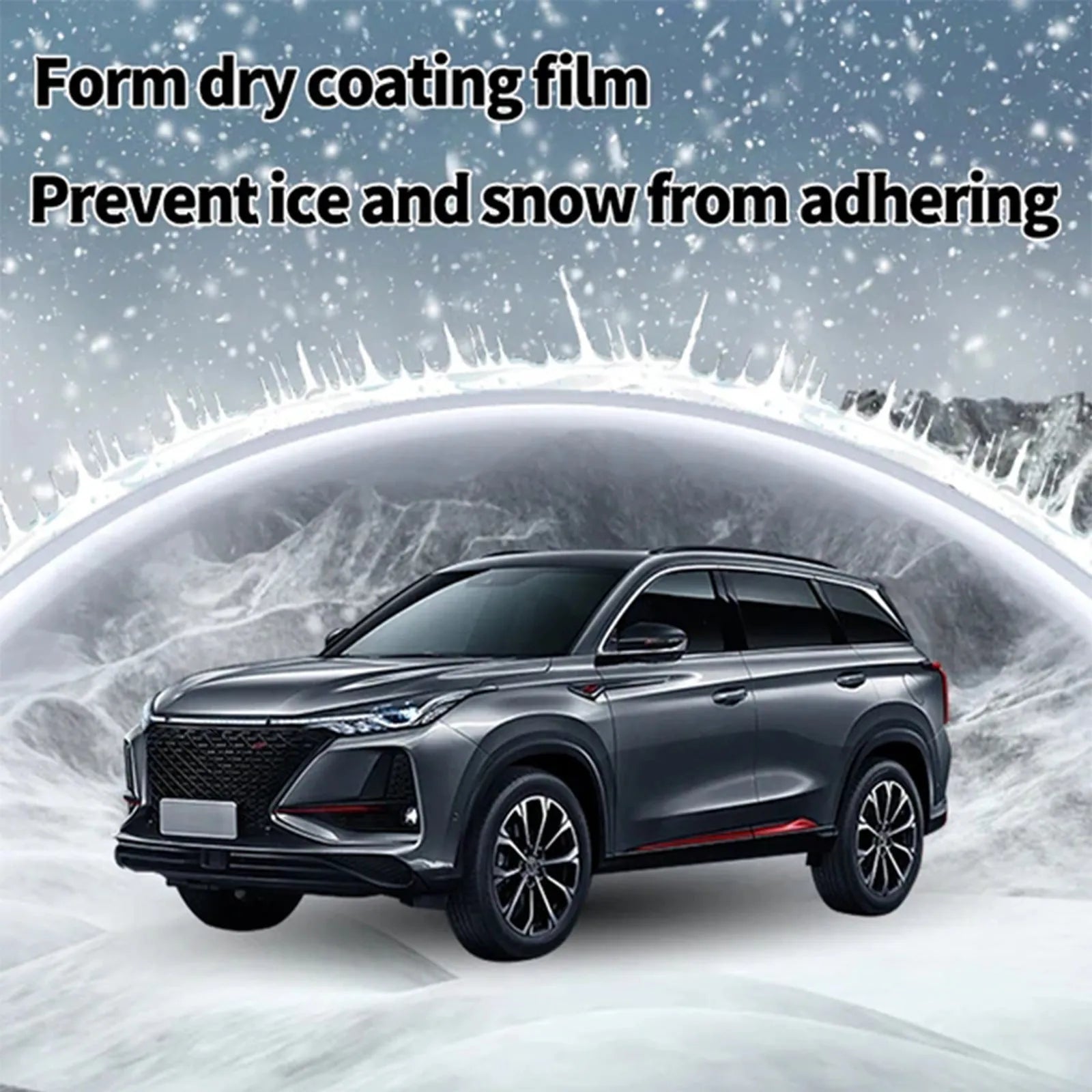 Hydrophobic nano coating car snow brush with PE construction for winter vehicle cleaning