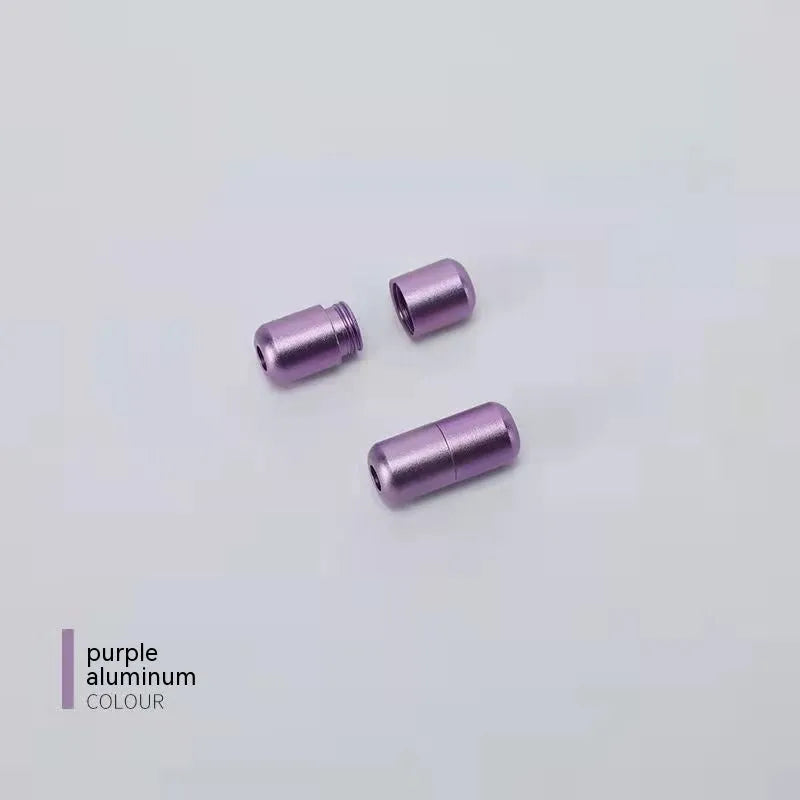 6mm metal capsule shoelace buckle pair in 15 colours including black, white, pink, red, gold, and copper finishes