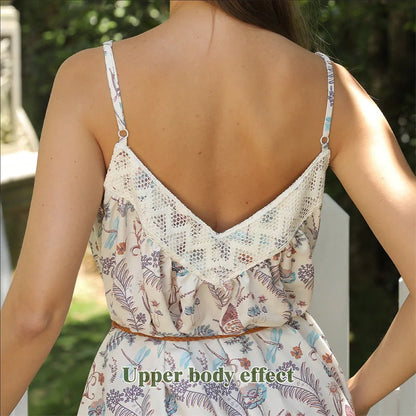 Elegant and comfortable women's dress in a classic design with a flowing, polyester fabric