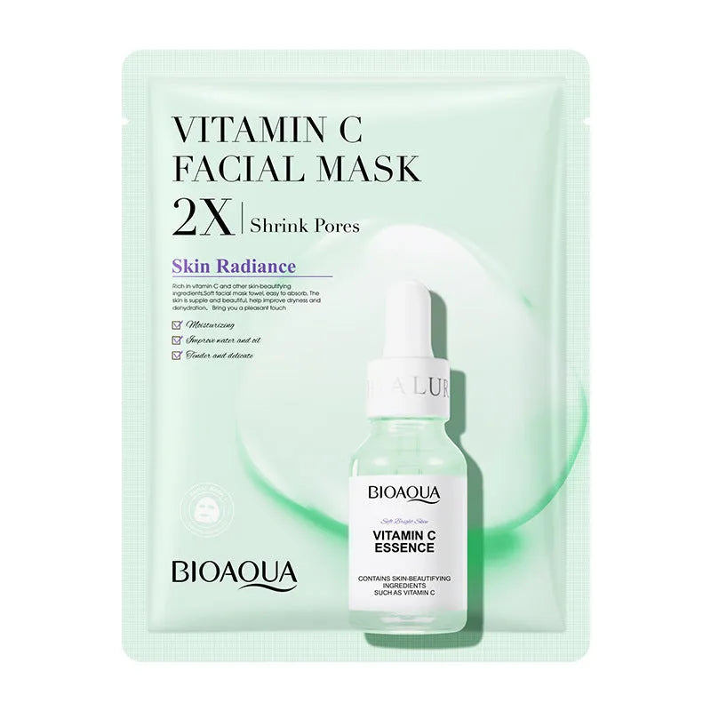Collagen and hyaluronic acid facial sheet mask set with four variant packages showing 30g gel masks