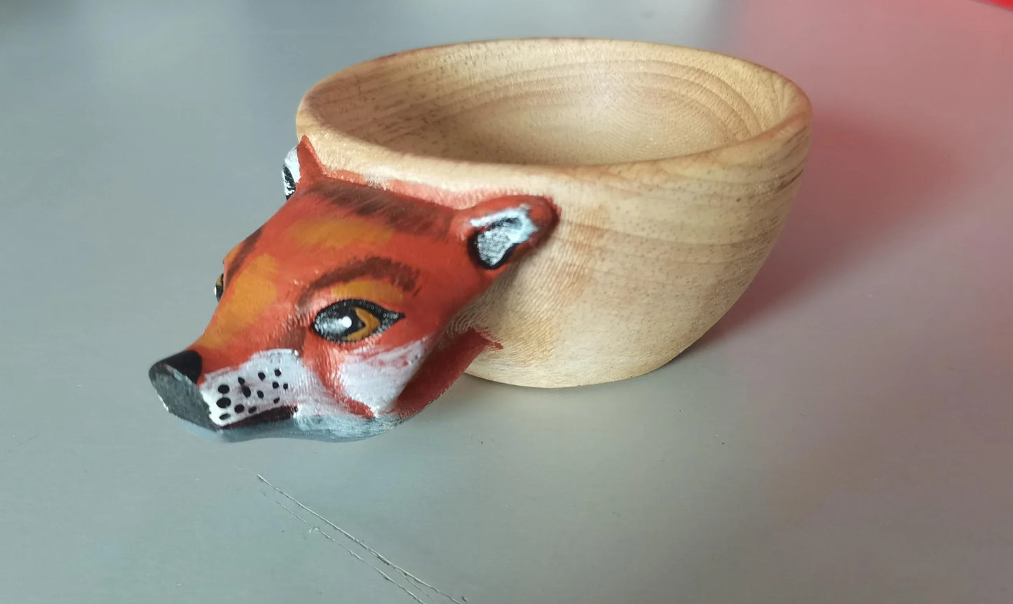 Handcrafted Scandinavian Kuksa Wooden Mug with Unique Wood Grain Designs for Outdoor Adventures