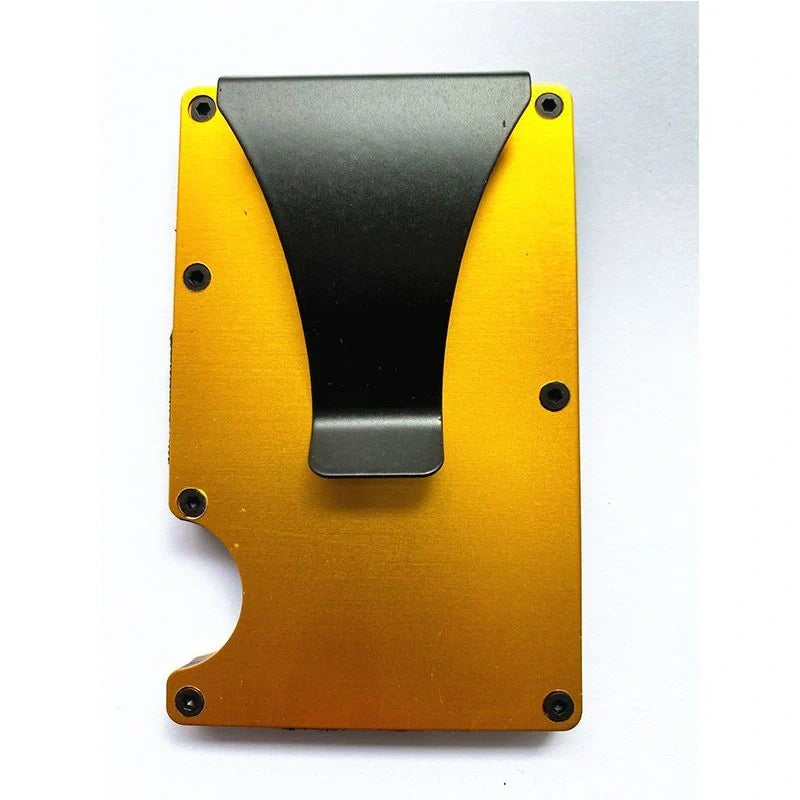 Sleek carbon fiber and aluminum alloy card holder for minimalist wallet enthusiasts