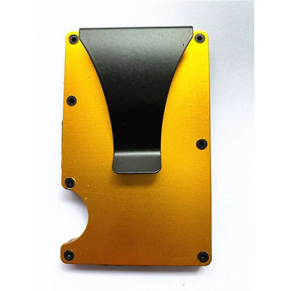 Sleek carbon fiber and aluminum alloy card holder for minimalist wallet enthusiasts