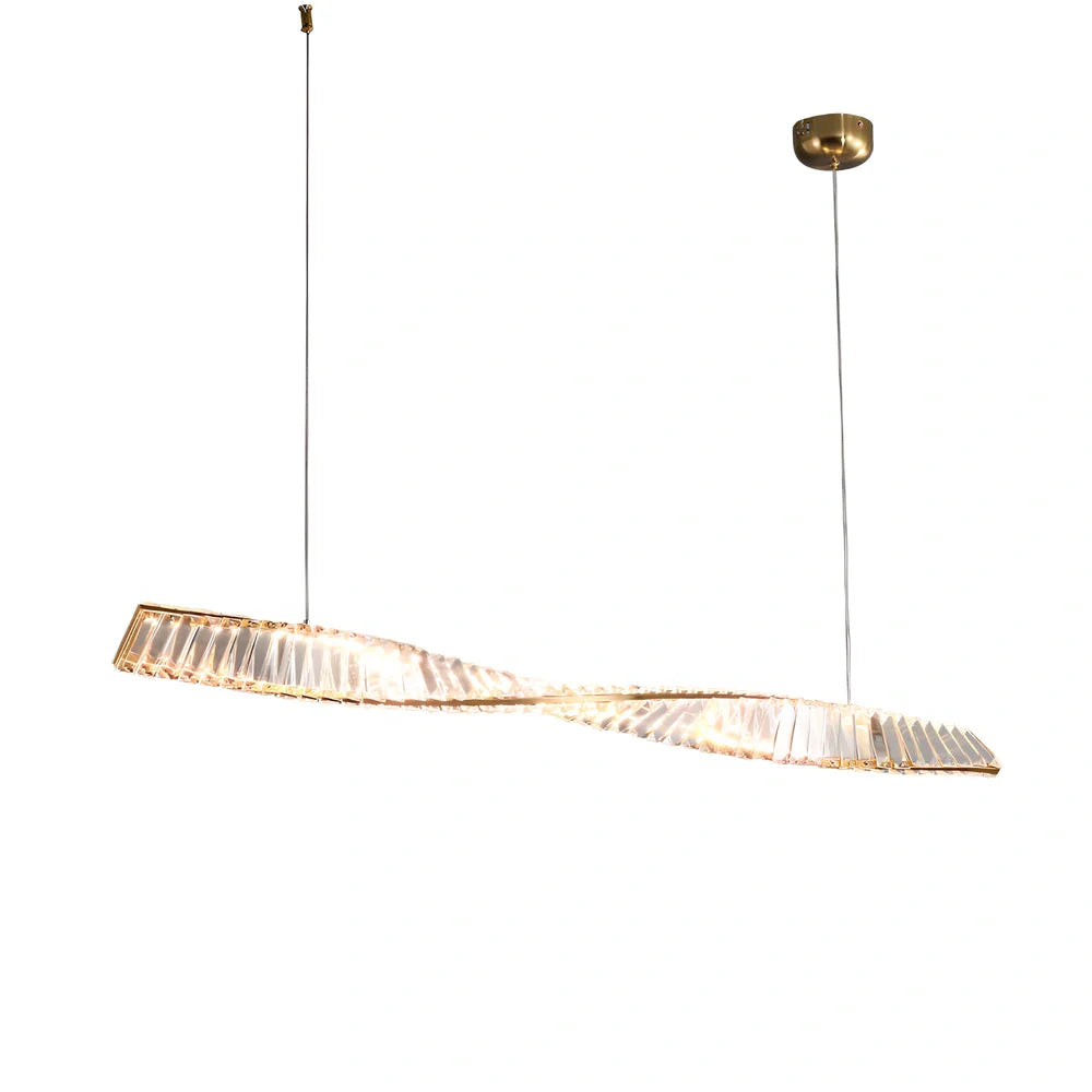 Italian crystal chandelier with LED lighting in three diameter sizes and adjustable height for dining tables