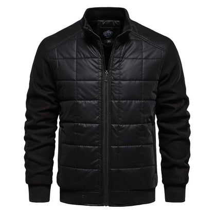 Men's stylish winter stand collar zipper jacket in various colors
