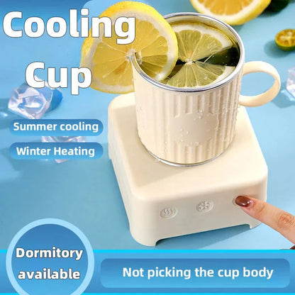 Rapid cooling and heating portable coffee and beverage cup with car adapter in various colors and styles