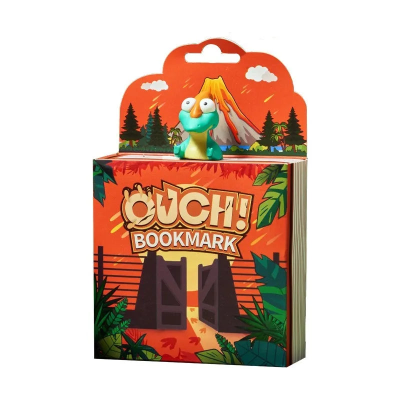 Cultural and Creative Dinosaur Series Bookmark with Animated Style Design for Reading, Four Dinosaur Styles Including Tyrannosaurus Rex and Triceratops, Pupils and Students' Stationery