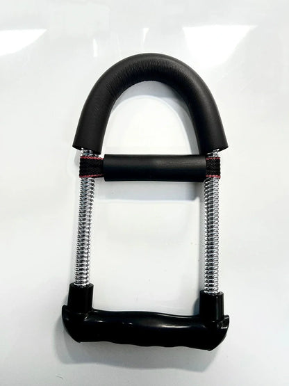 Wrist strength device with 45LB spring steel resistance and black finish for grip training